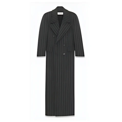 SAINT LAURENT オーバーサイズ コート(ストライプウール)