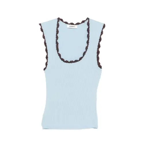 Sandro Paris crochet-trim top