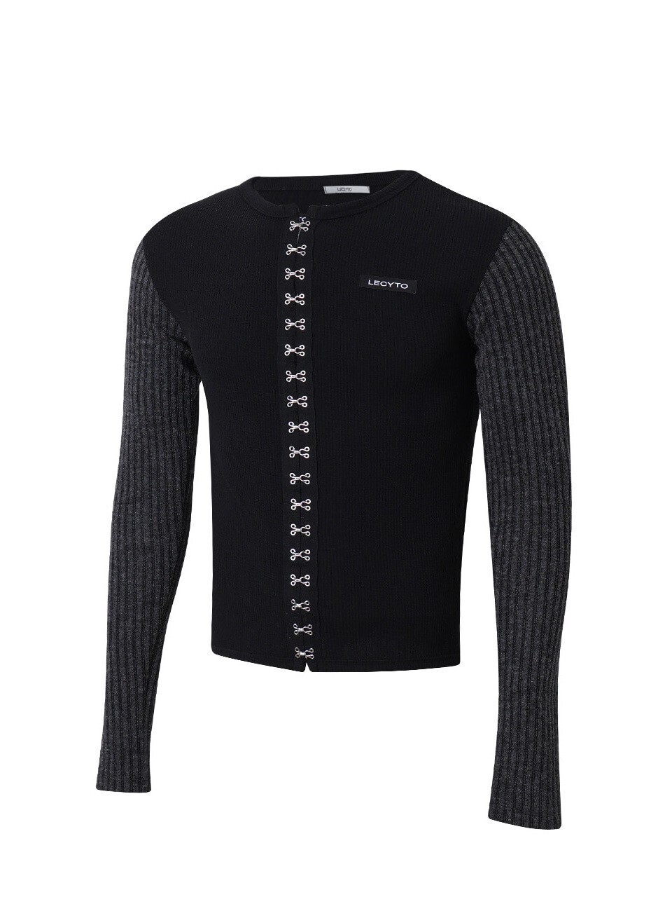 LECYTO Hook-Line Slim T-shirt_[Black]