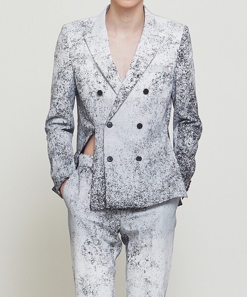 DRESSEDUNDRESSED Whiteout Distorted Blazer