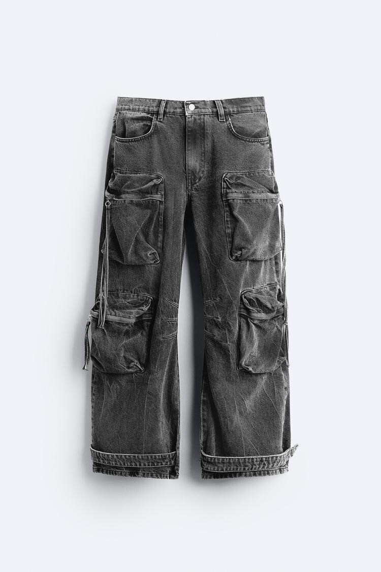 ZARA ポケット UTILITY デニムパンツ
