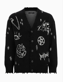 ALLSAINTS ブラックコトカーディガン