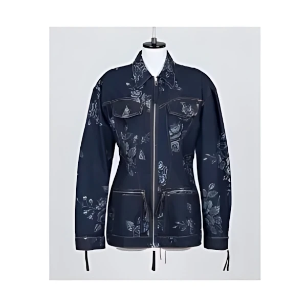 FETICO ROSE DENIM ZIP-UP JACKET