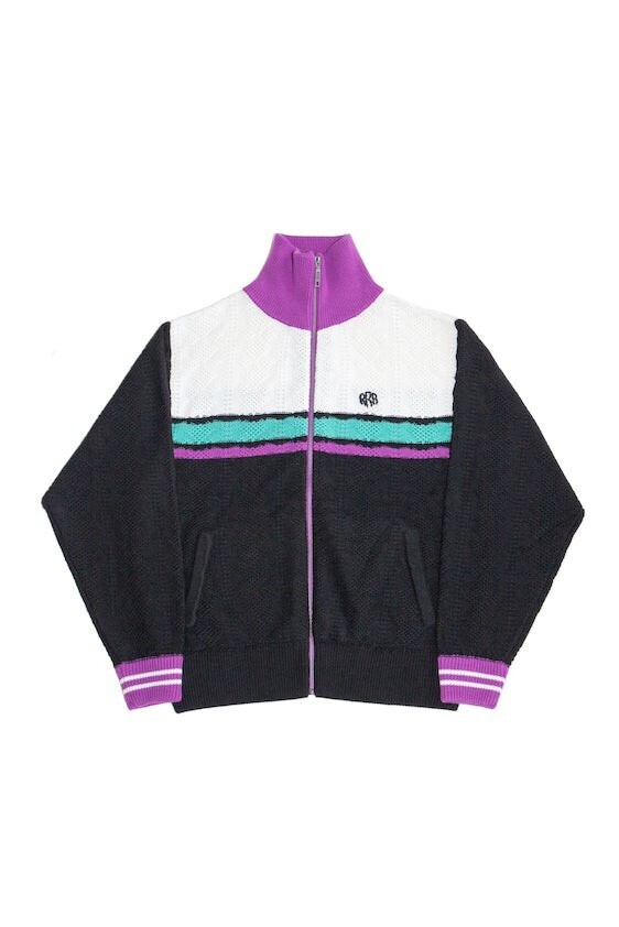 RICE NINE TEN KNITTING JOGGING SUIT JACKET (BLACK)