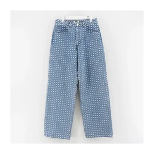 REVERBERATE GRID DENIM PANTS