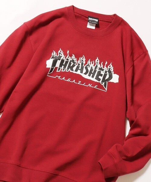 THRASHER Split Flame Sticker CREW トレーナー