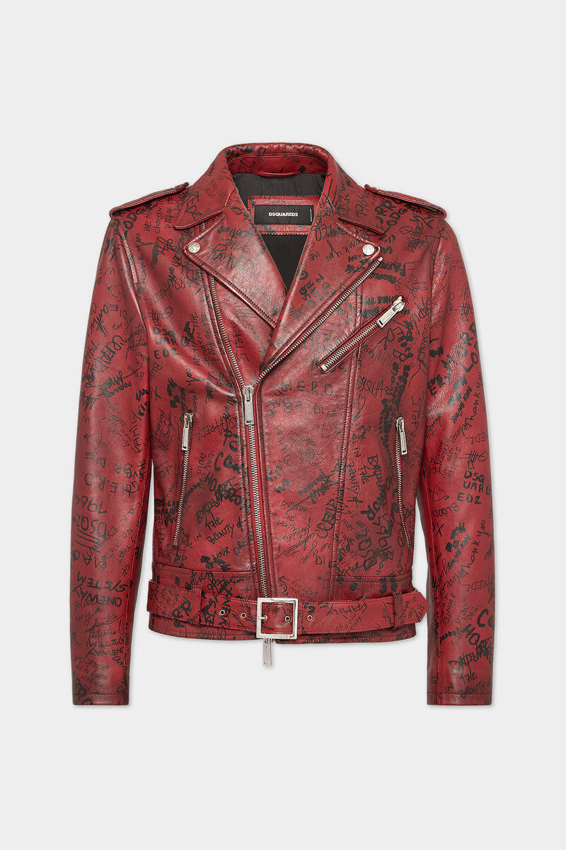 DSQUARED2 Graffiti Leather Jacket