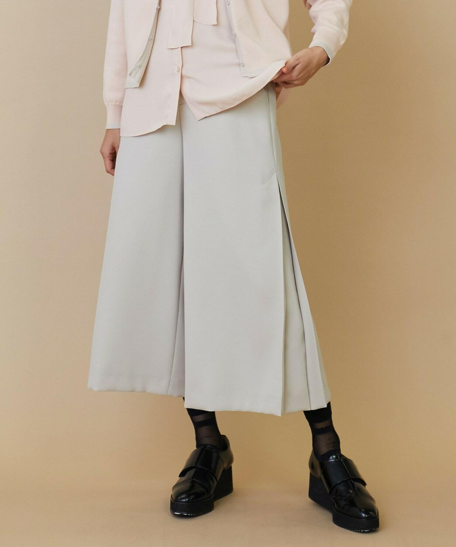 L'EQUIPE ダブルサテンワイドパンツ