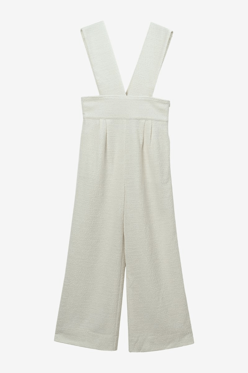 maison de Dolce. ツイードサロペットパンツ【white】