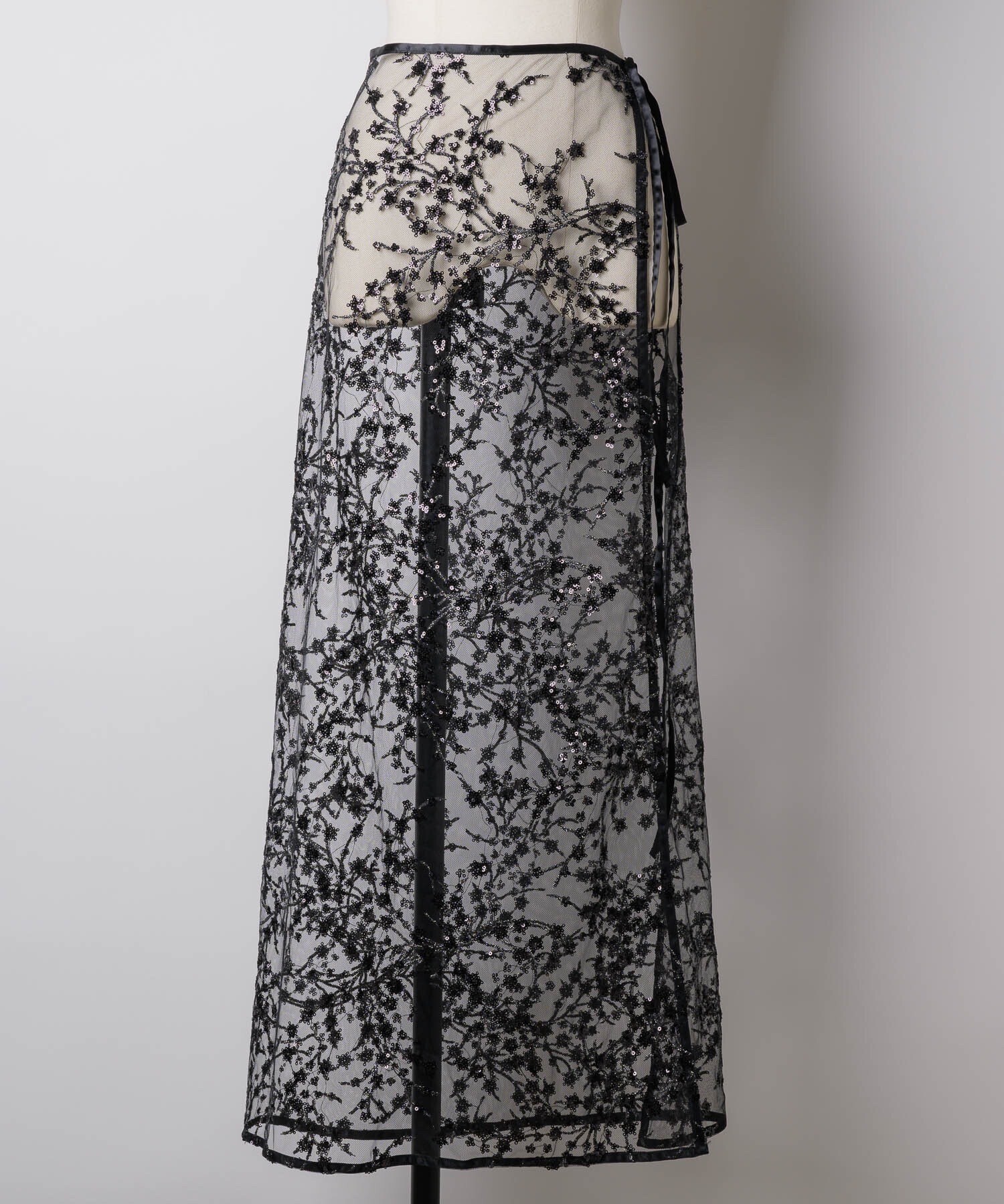 yae Flower spangle wrap skirt/フラワースパンコールラップスカート