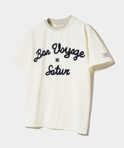 SATUR Satur Logo Embroidered Voyage Short Sleeve T-Shirt