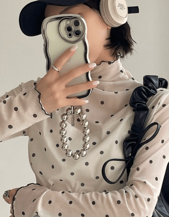 kirakiraShop シアー メッシュ ハイネック トップス　　 シアートップス