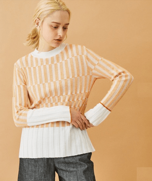 INella チェッカーニットトップス