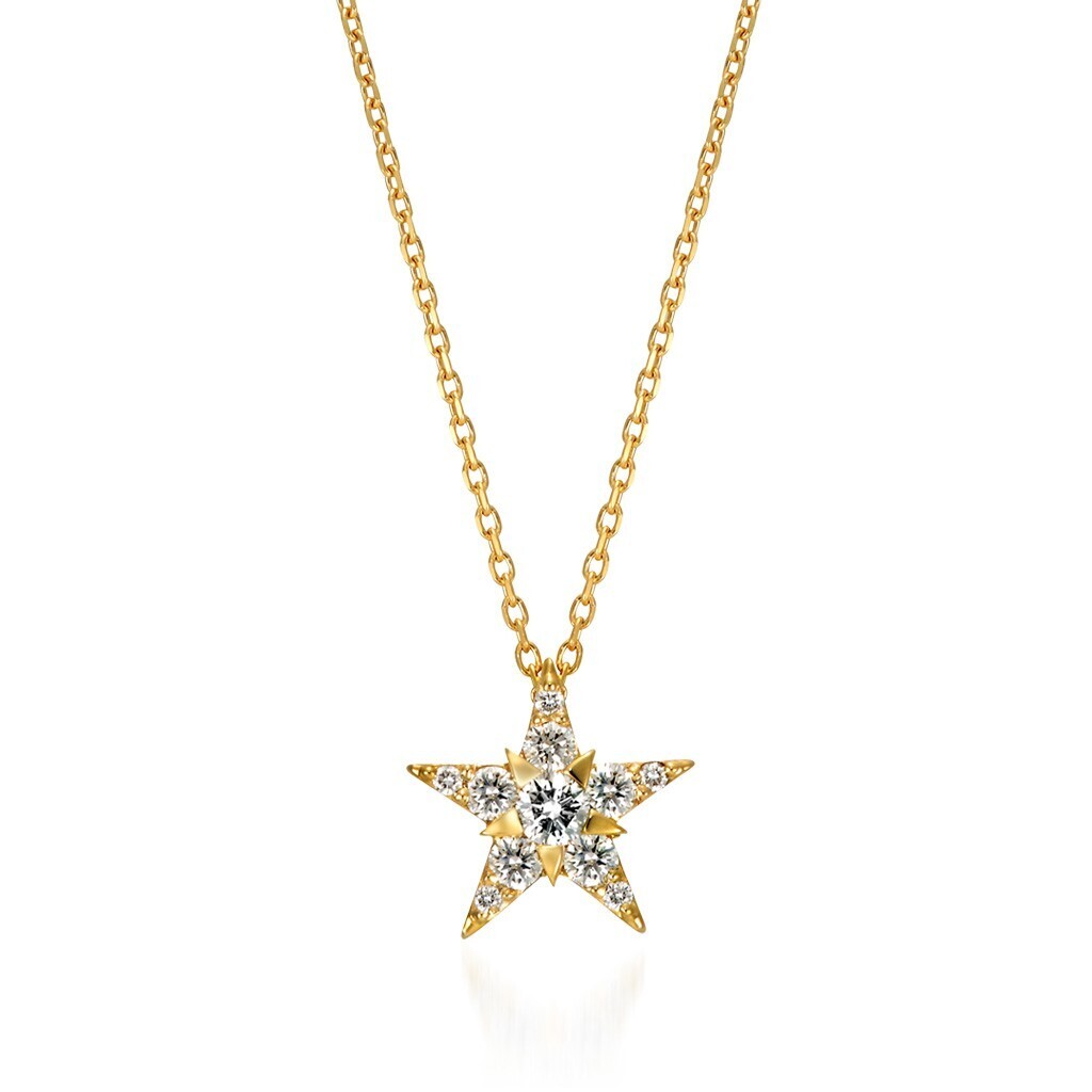 STAR JEWELRY K18 ネックレス STAR of STARS