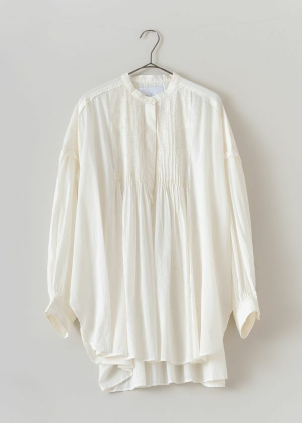 mala KALANCHOE Cotton Silk Pintuck Long Sleeve Shirts