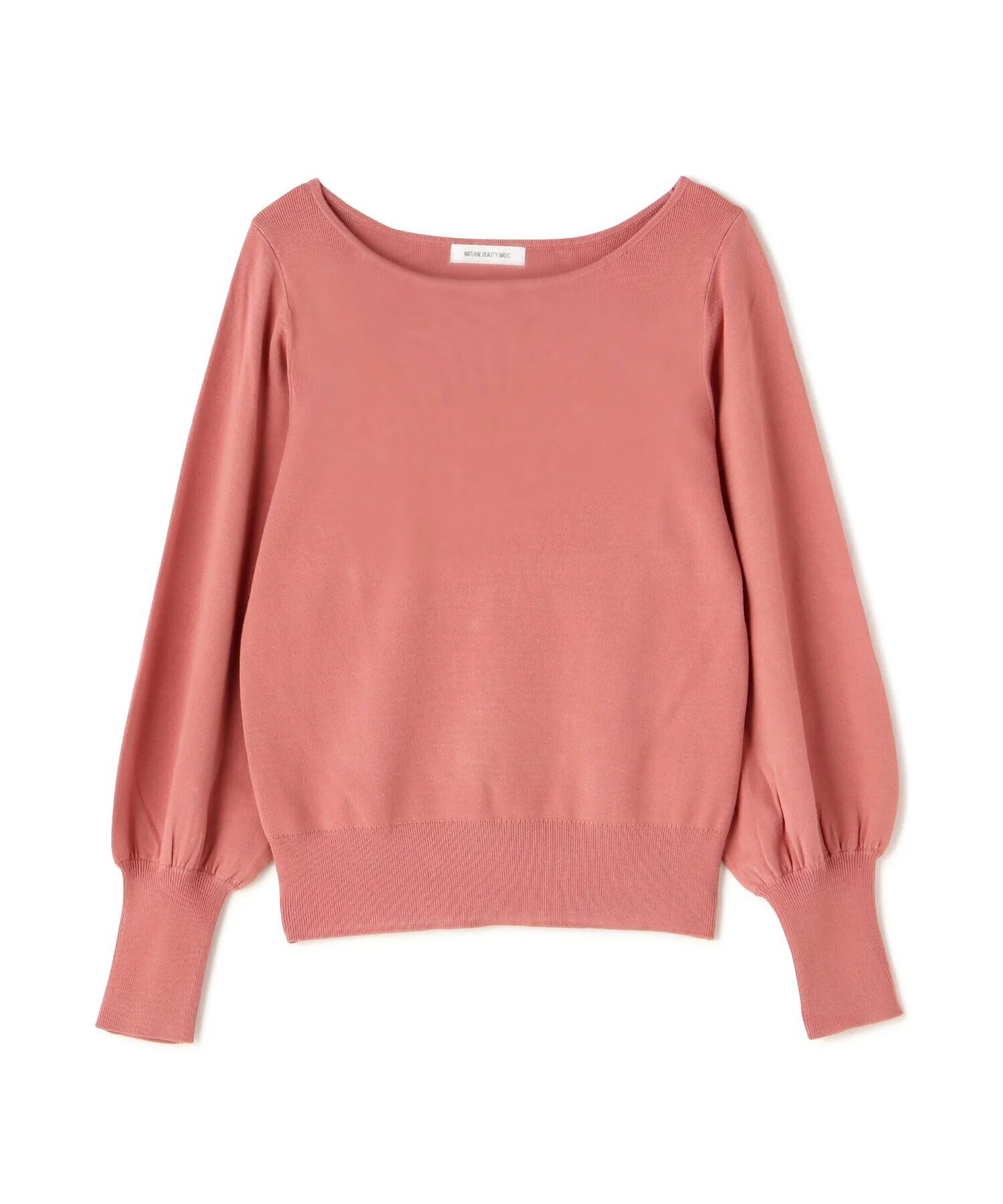 NATURAL BEAUTY BASIC バイカラーマトンスリーブニット