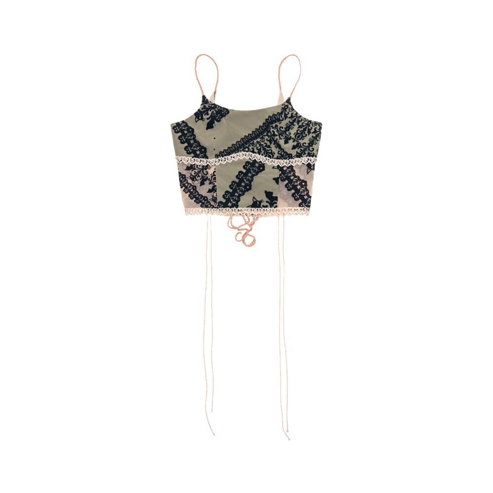 YUEQI QI SAGE RIBBON CAMISOLE