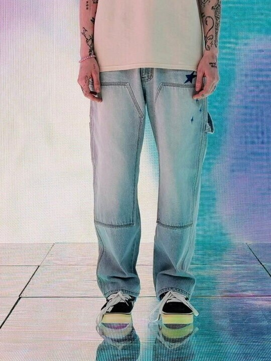 YOUTHBATH Patchwork Denim Pants