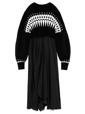 FURFUR ノルディックリバーシブルニットドレス