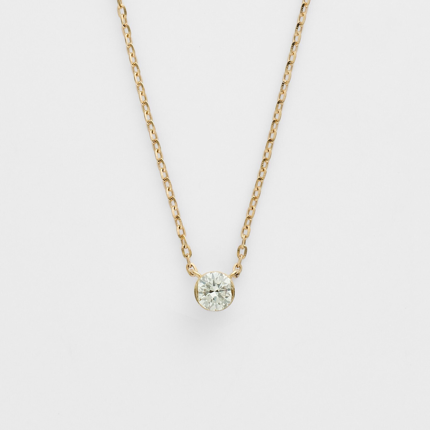 agete K18ダイヤモンドネックレス（0.1ct）