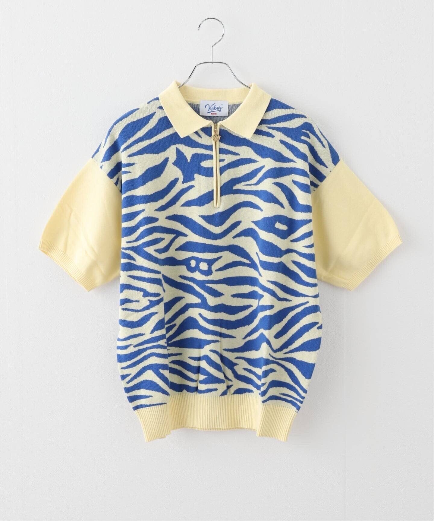 KEBOZ ZEBRA KNIT S/S POLOSHIRT