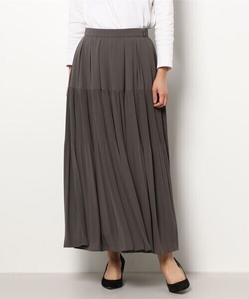 heliopole GEORGETTE TIERED PLEAT SKIRT