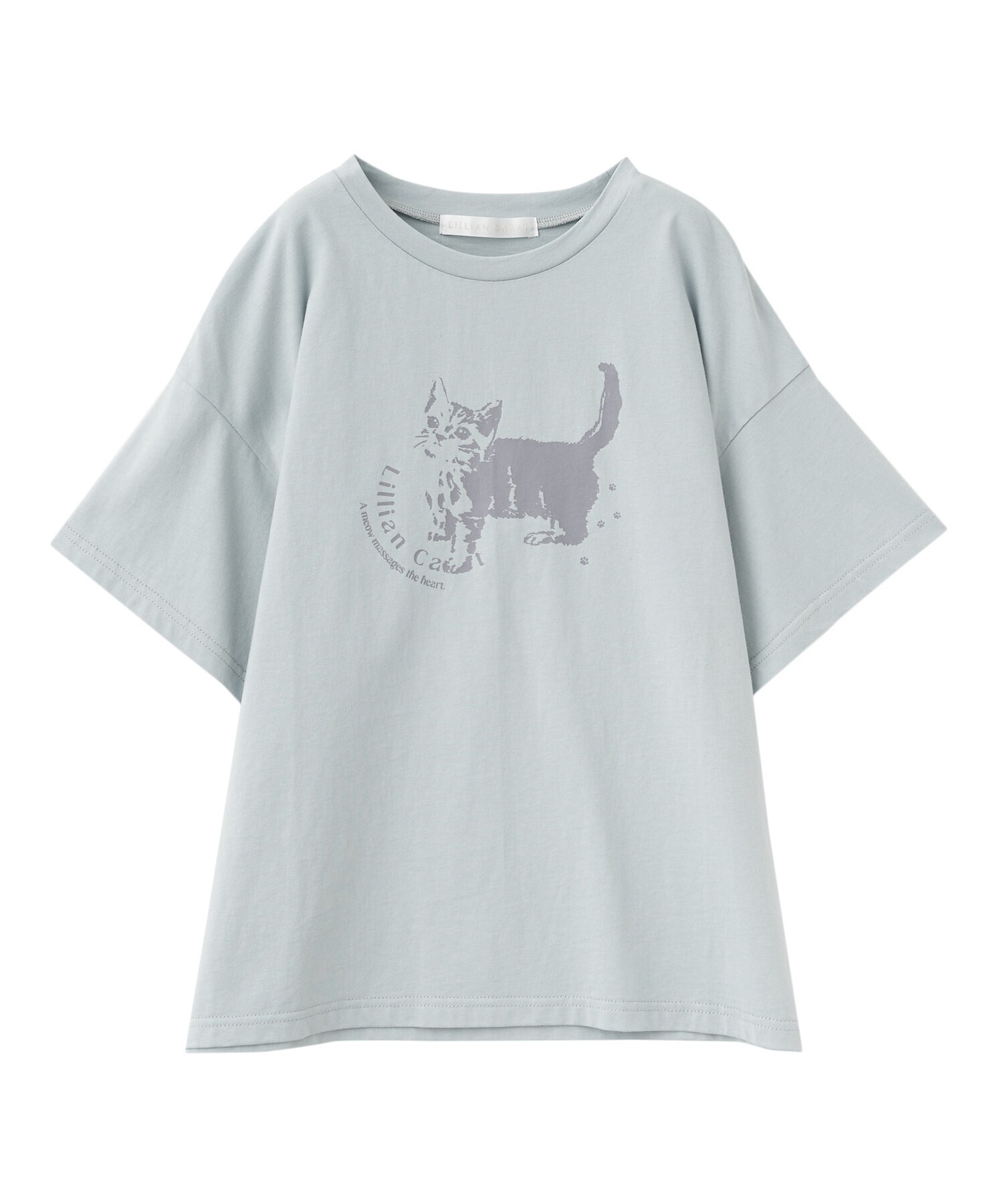 LILIAN CARAT ronronプリントオーバーTシャツ