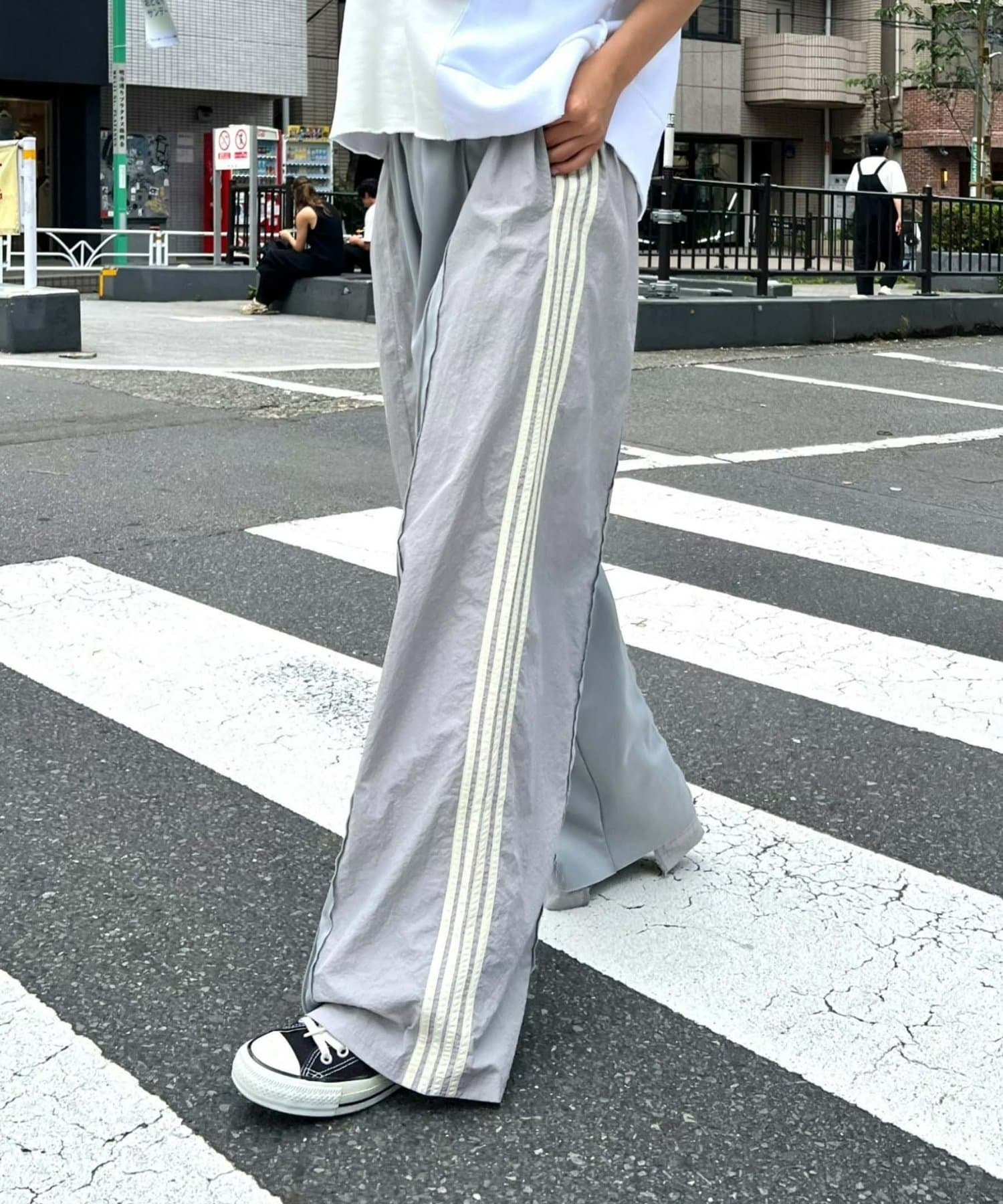 etsinta リメイクトラックジャージーパンツ