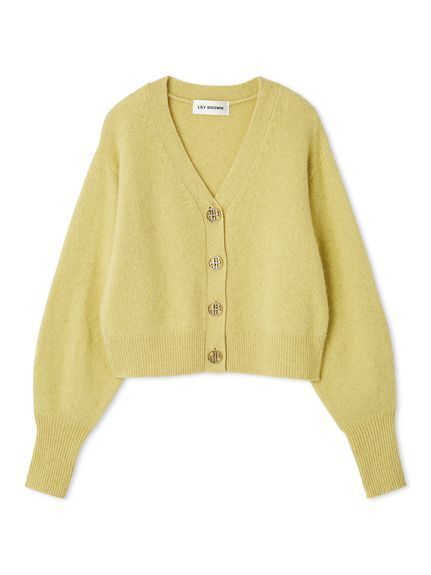 Lily Brown LBロゴフォックスニットカーデ