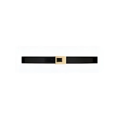 SAINT LAURENT MALE BUCKLE BELT IN BRUSHED LEATHER AND ENAMEL
