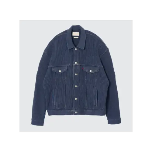 YOKE Connected Knit Denim Trucker Jacket