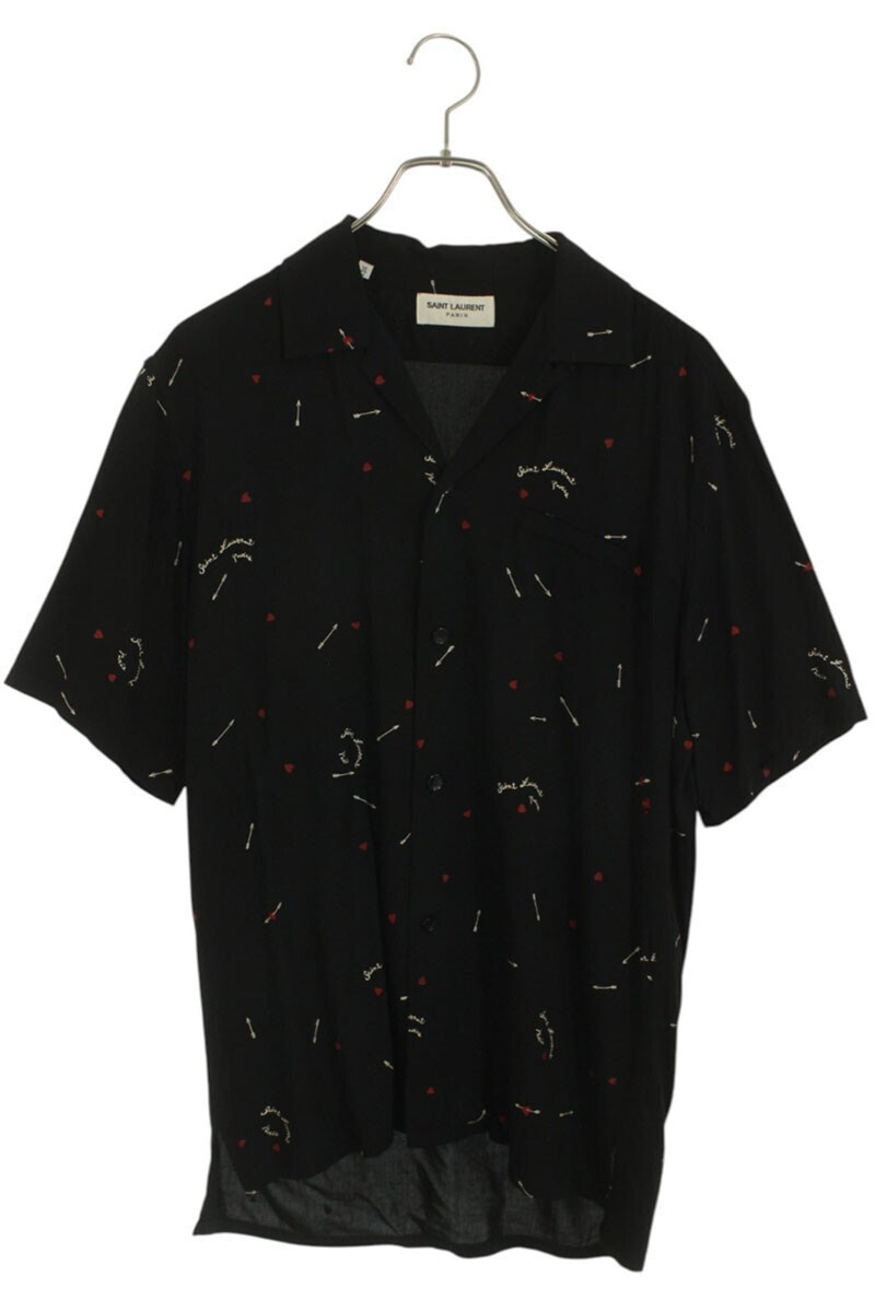 SAINT LAURENT キューピッドプリント半袖シャツ 21SS 531956 Y2D48