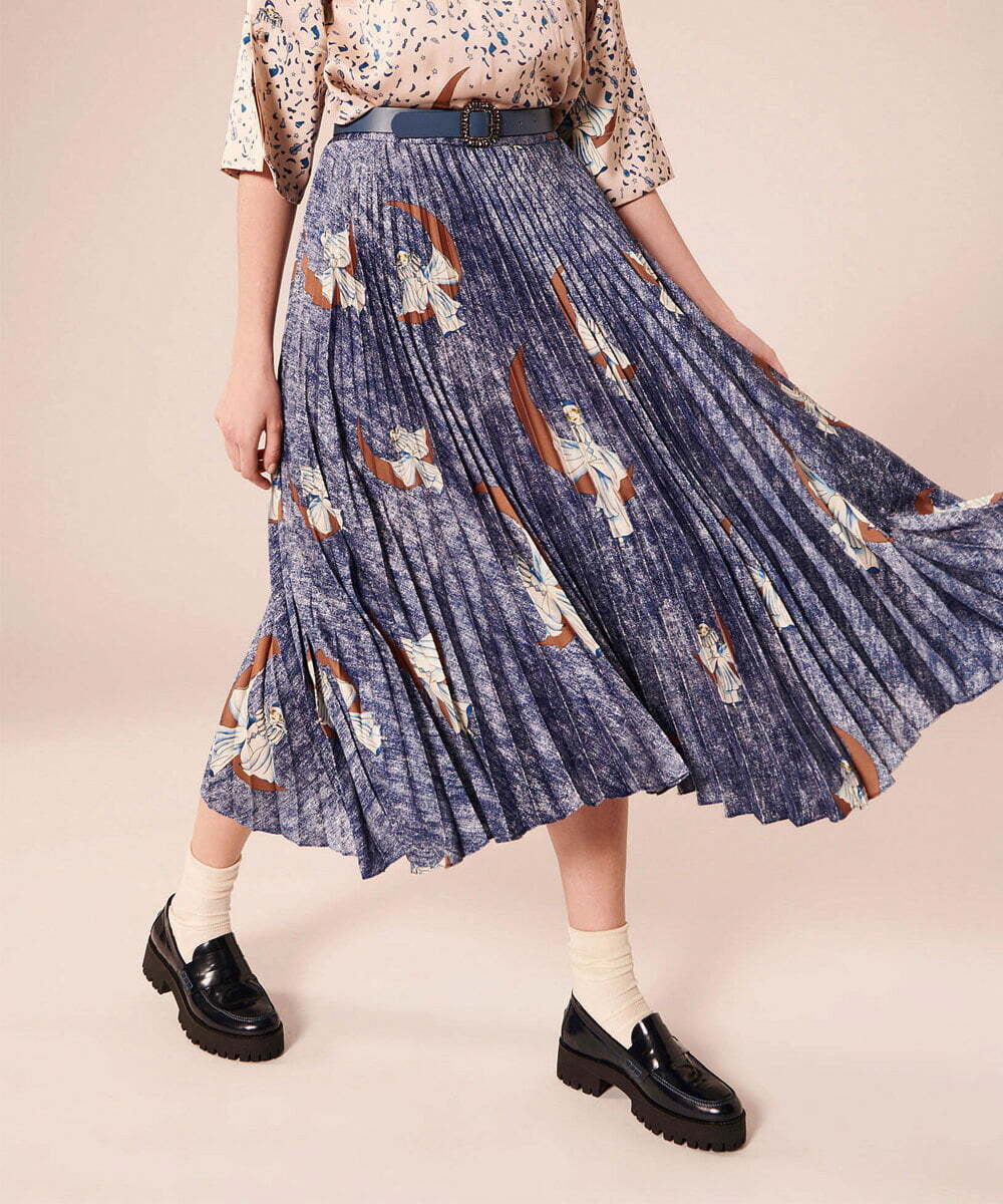 TARA JARMON Pierrot pleats skirt