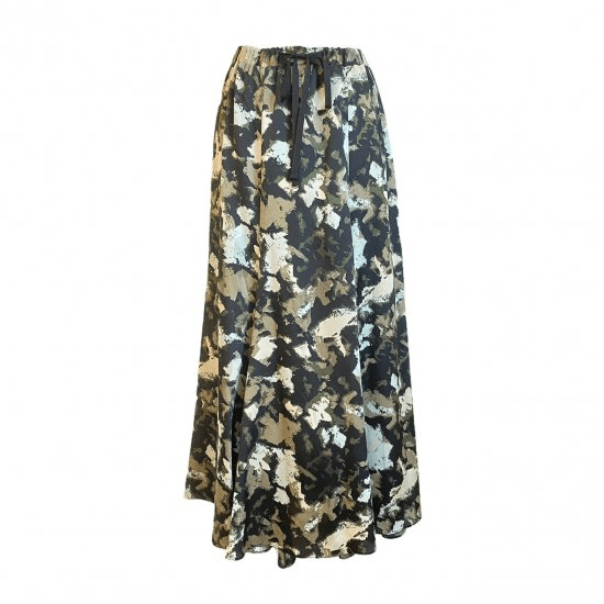 BayBee camouflage flare skirt(green)
