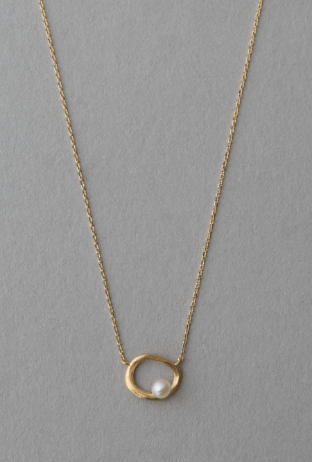 ete bijoux K18YG クラフト パール ネックレス