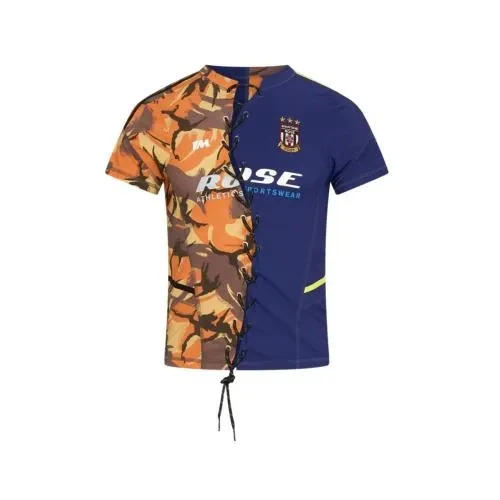 MARTINE ROSE camo-print lace-up T-shirt