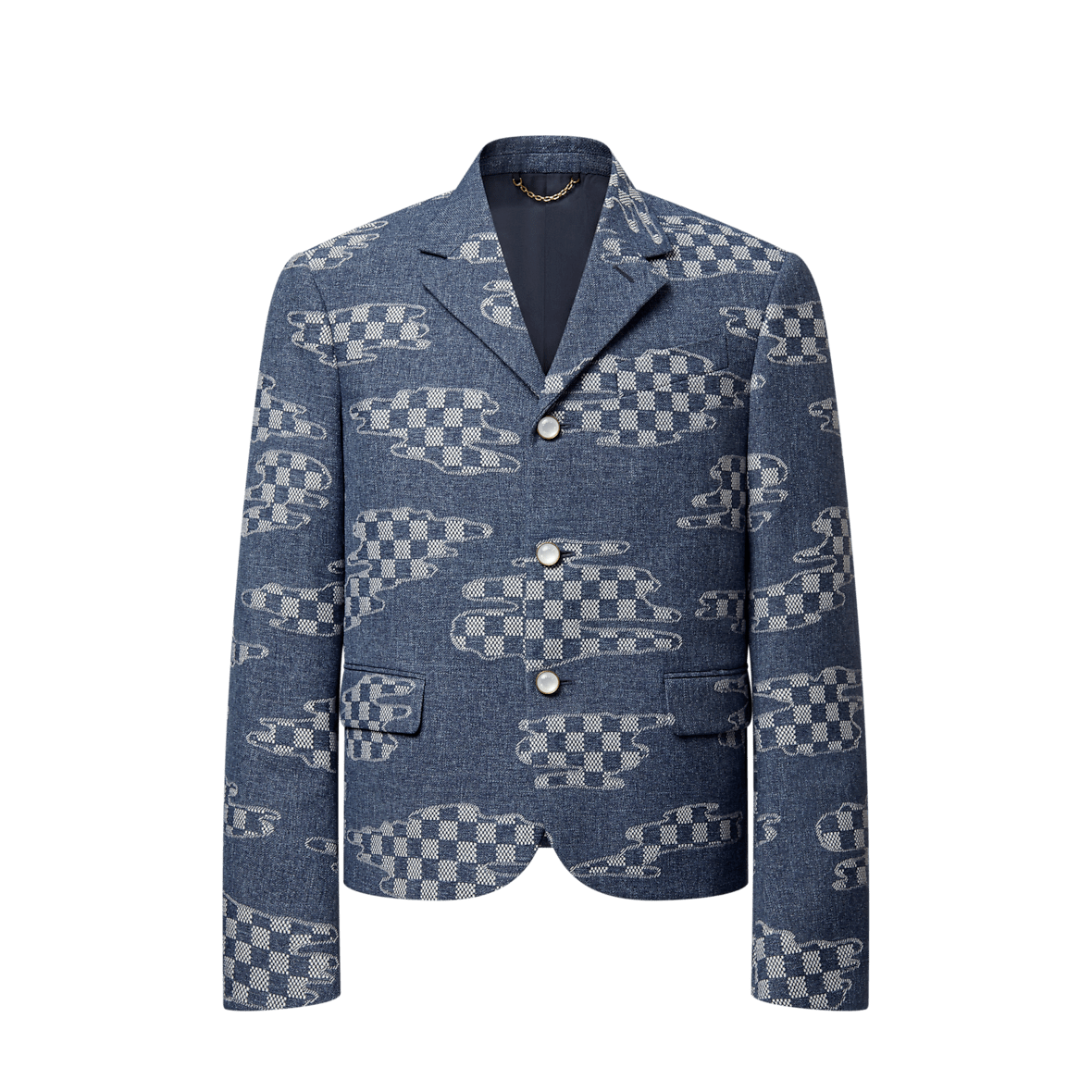 LOUIS VUITTON ダミエ クロップド シングルブレストジャケット