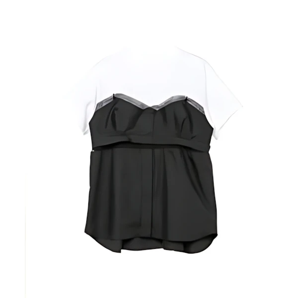 sacai cotton poplin t-shirt