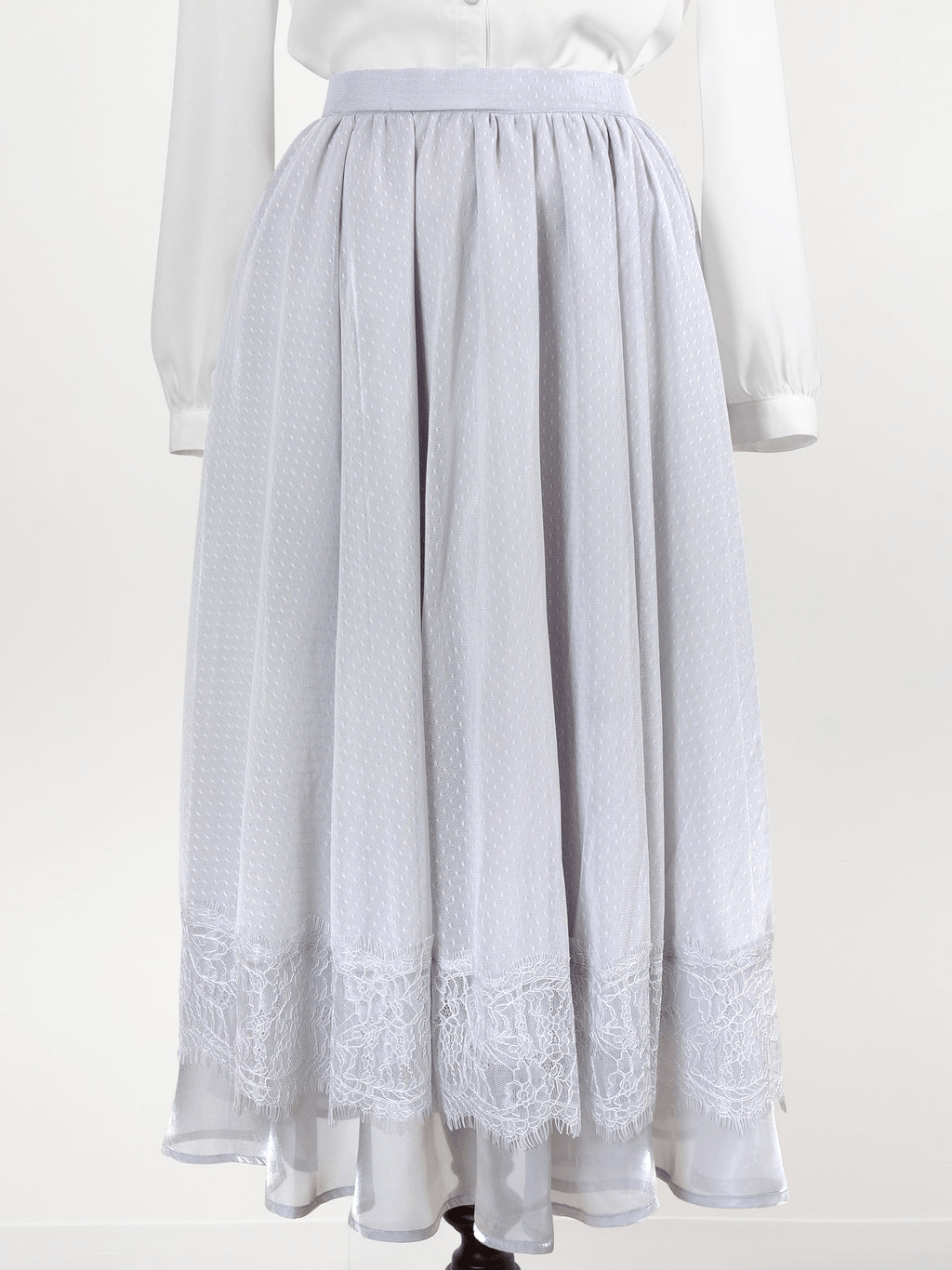 EmiriaWiz Lace flower flare dot skirt