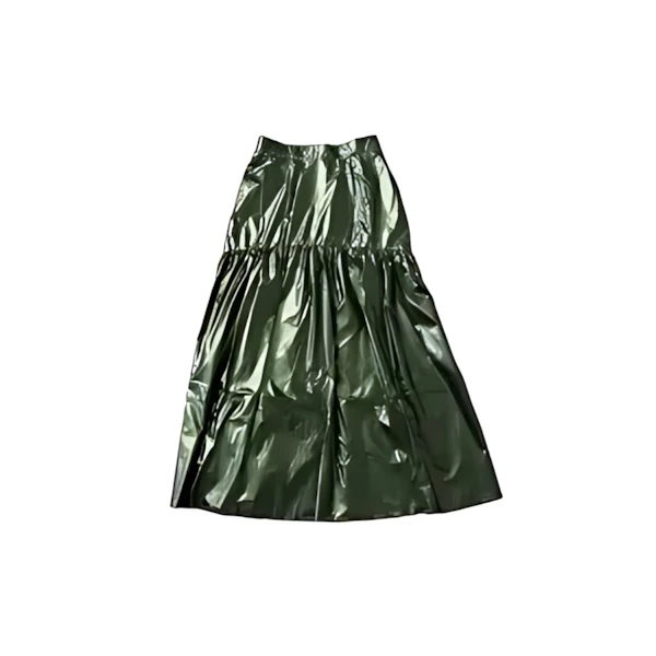 Torico Metallic Gather Flared Skirt