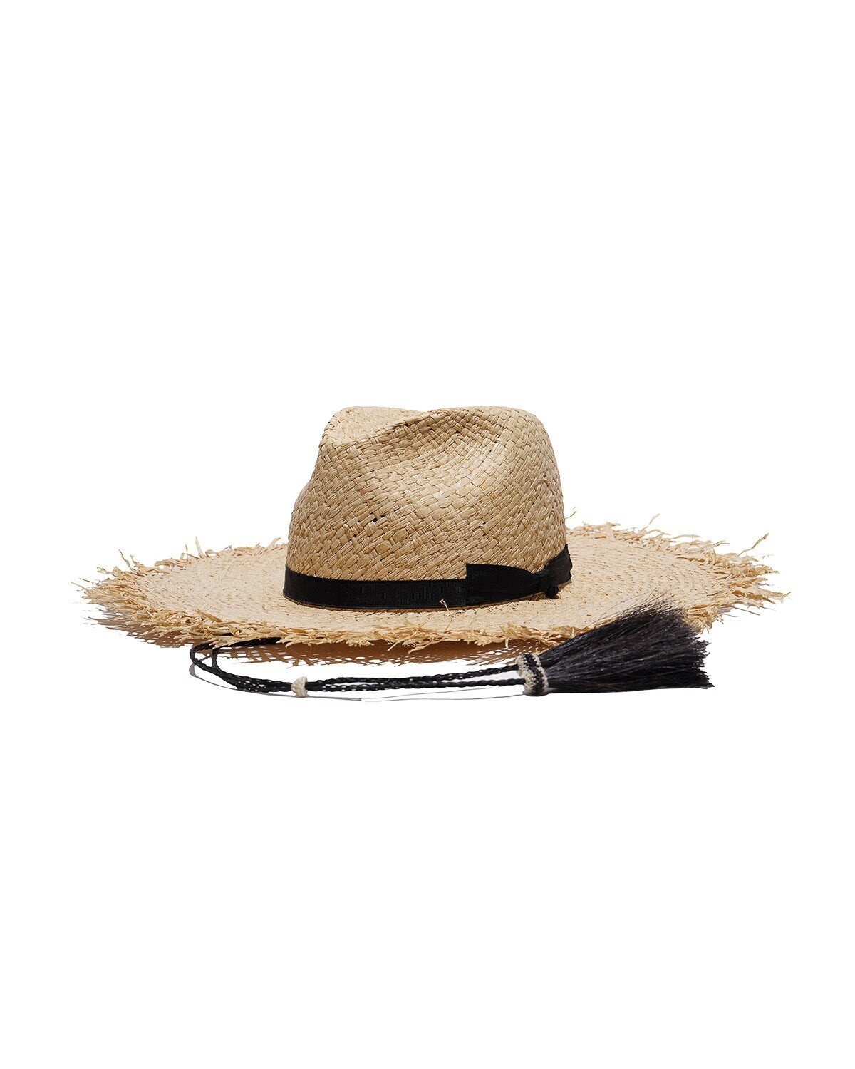THE H.W.DOG&CO. RAW EDGE RAFFIA HAT - NATURAL