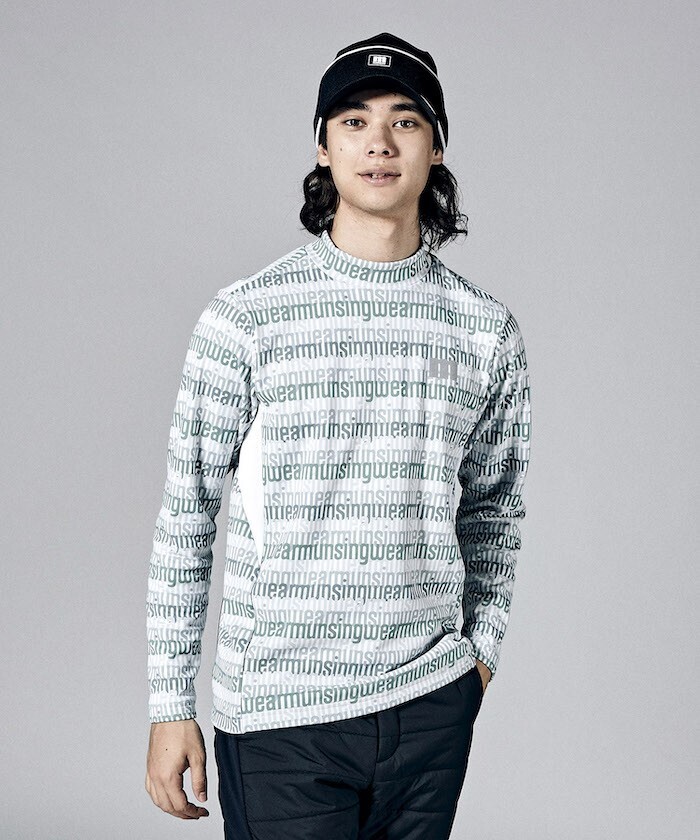 Munsingwear 【ENVOY】HEATNAVIオンブレロゴ総柄プリント長袖シャツ