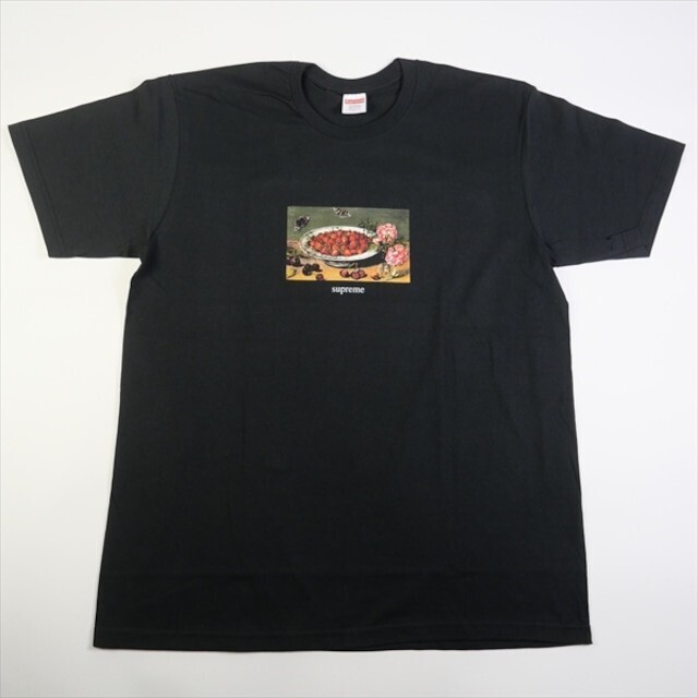 SUPREME Strawberries Tee Black Tシャツ
