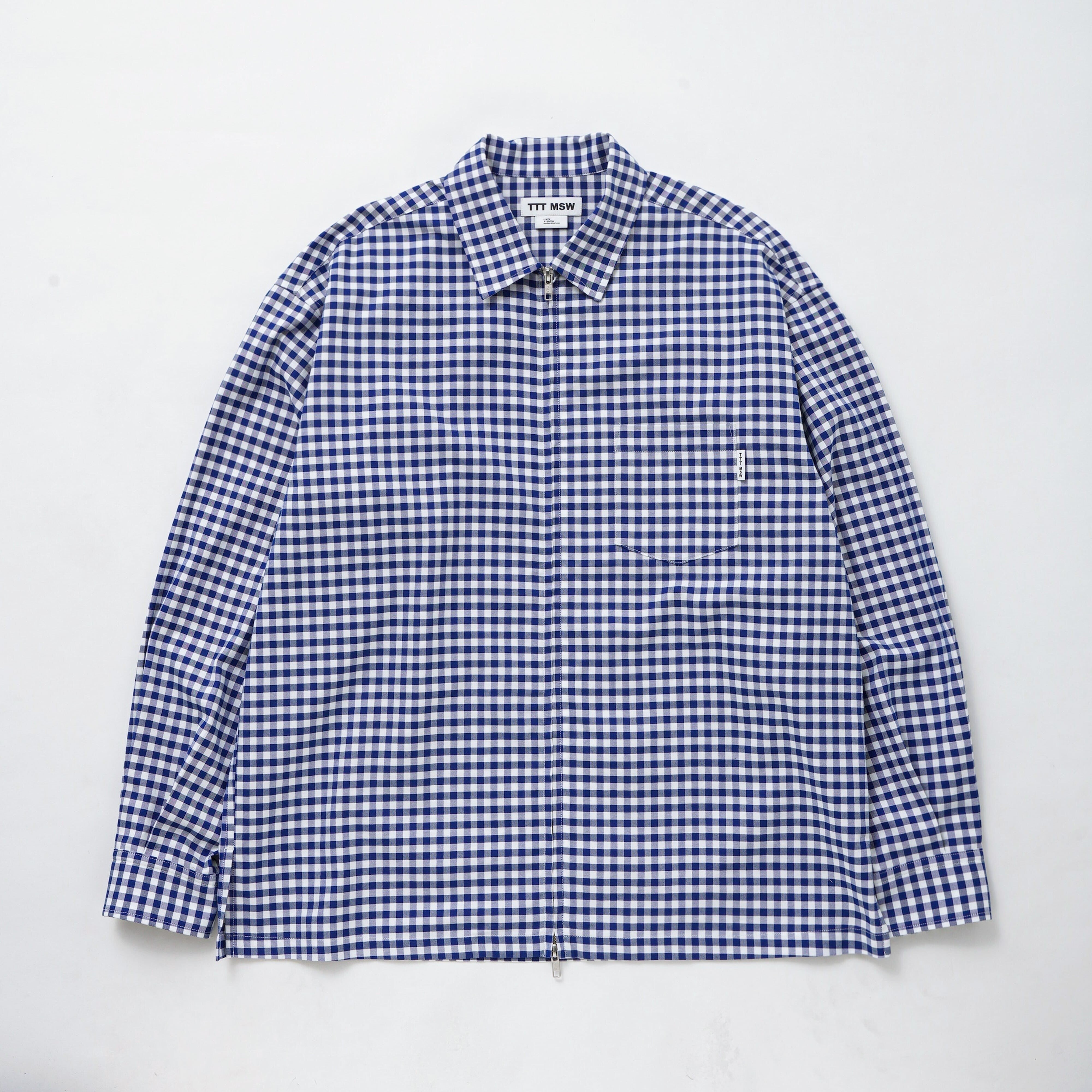 TTT MSW Zip up shirt（GINGHAM CHECK）