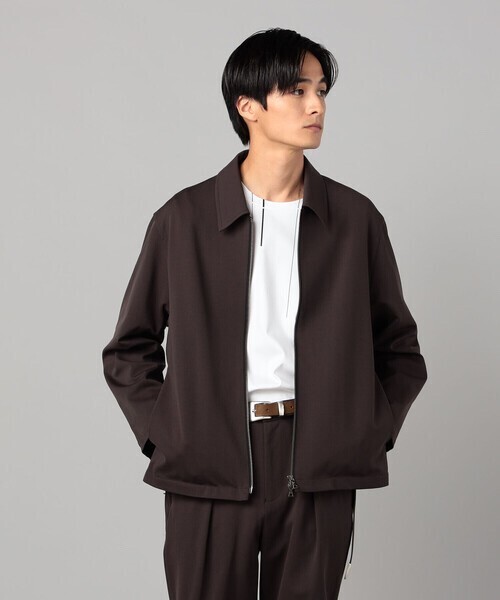 COMME CA MEN ソロテックス レーヨンフィラメント ステンカラーブルゾン