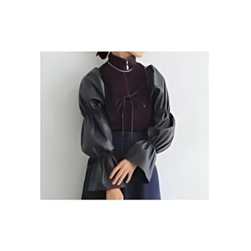 ELLEgirl ヴィーガンレザー付け袖ボレロ