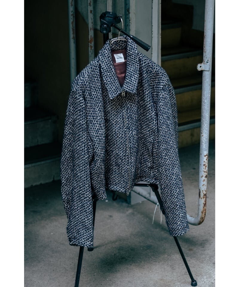 BISOWN "Exclusive" MIXTWEED SHORT ZIP BLOUSON / Limited