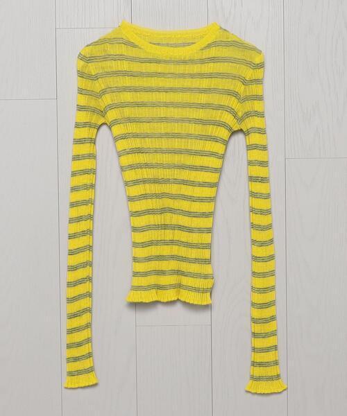 H BEAUTY&YOUTH UNITED ARROWS リブボーダーニットプルオーバー