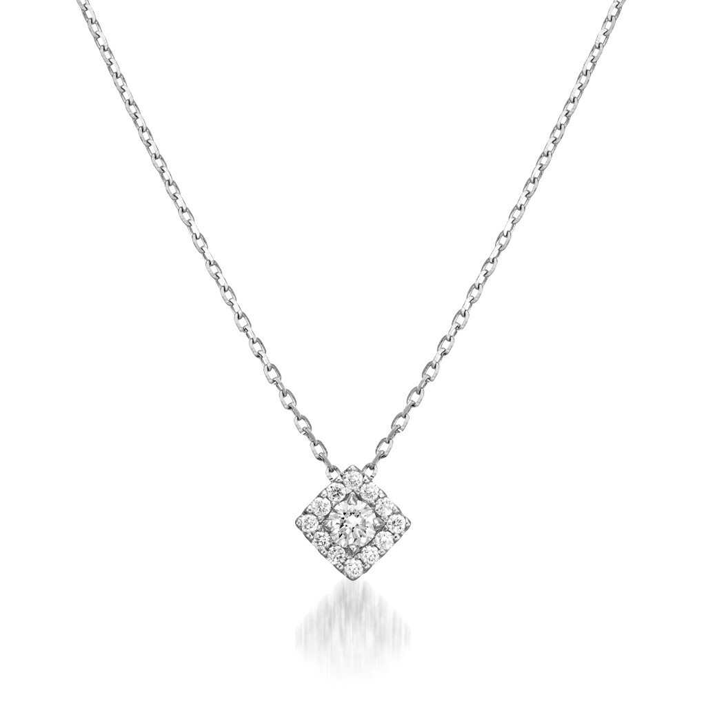 STAR JEWELRY Pt950 ネックレス DIAMOND SQUARE HALO