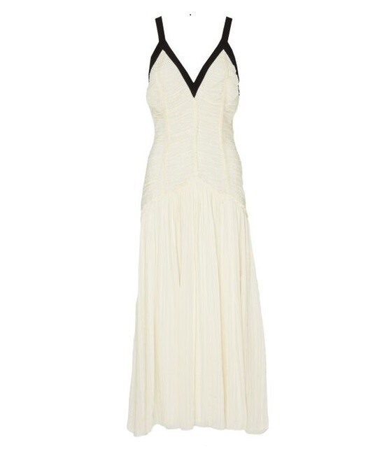 SEA NY Tatum シルク製 Vネック タンクドレス